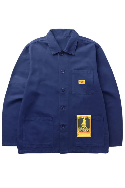 CANVAS CHORE SHIRT Navy sold by REVOLVR Menswear