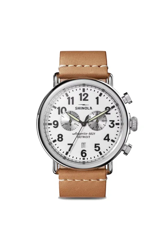 RUNWELL 2 EYE CHRONO 47mm - WHITE sold by REVOLVR Menswear