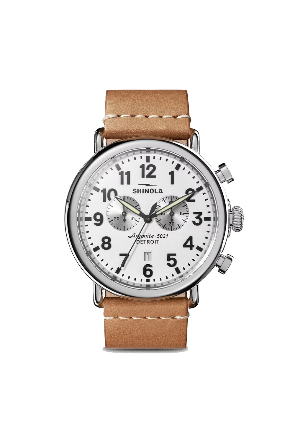 RUNWELL 2 EYE CHRONO 47mm - WHITE sold by REVOLVR Menswear