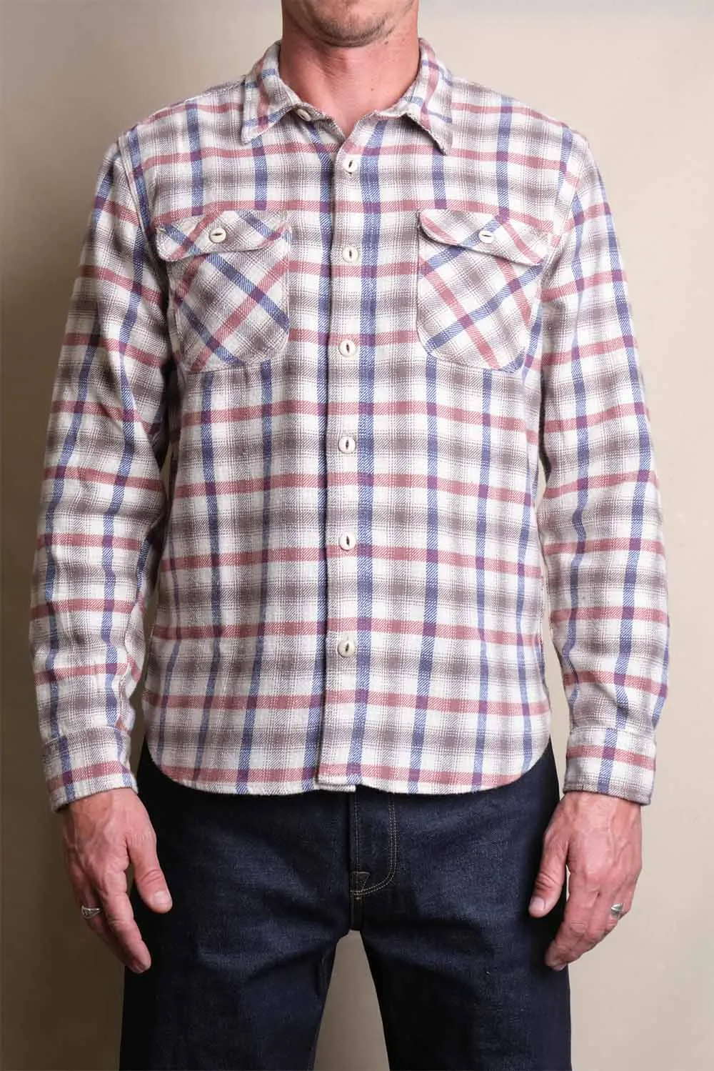 JEPSON PLAID WOVEN Cream Plaid sold by REVOLVR Menswear product image thumbnail 2