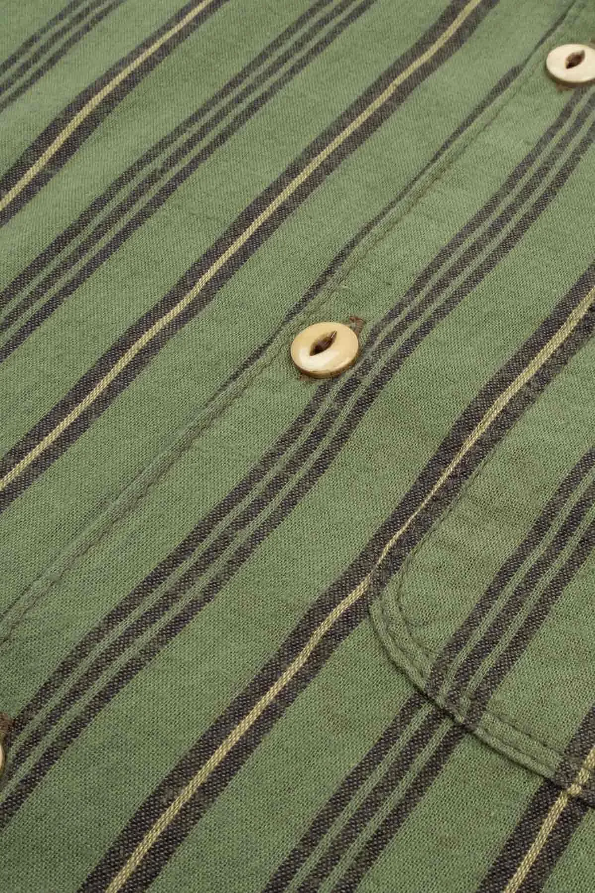 HAWAIIAN SS Olive Stripe sold by REVOLVR Menswear product image thumbnail 4