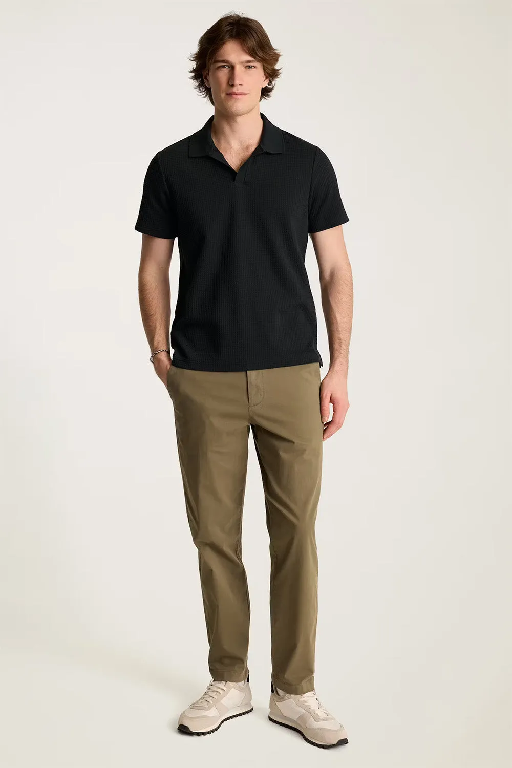 JOHNNY COLLAR POLO Jet Black sold by REVOLVR Menswear product image thumbnail 5