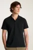 JOHNNY COLLAR POLO Jet Black sold by REVOLVR Menswear