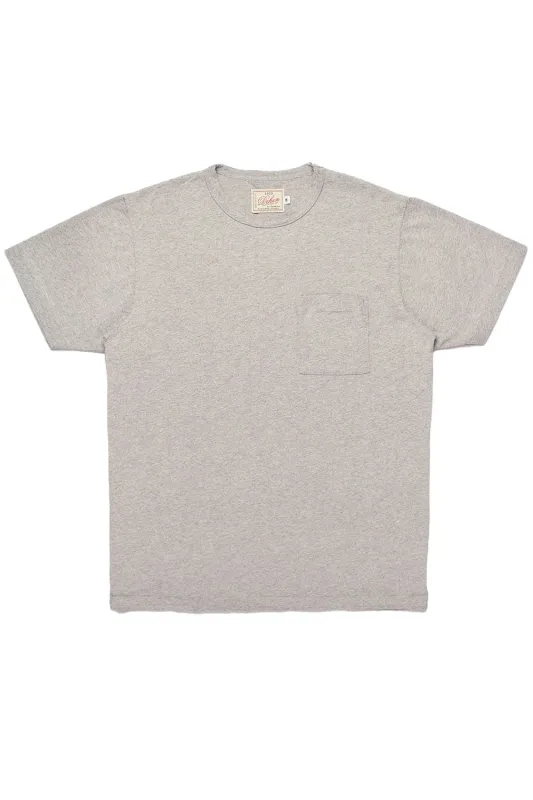 HEAVY DUTY POCKET TEE Heather Grey sold by REVOLVR Menswear