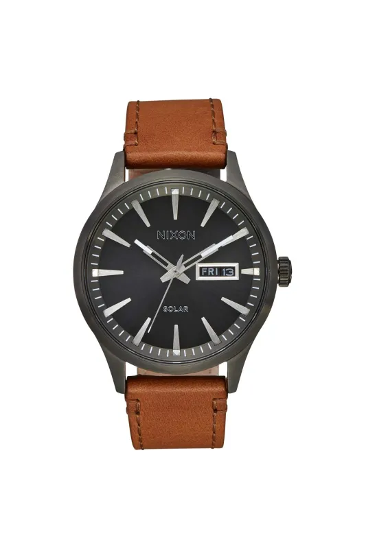 SENTRY SOLAR LEATHER - GUNMETAL sold by REVOLVR Menswear