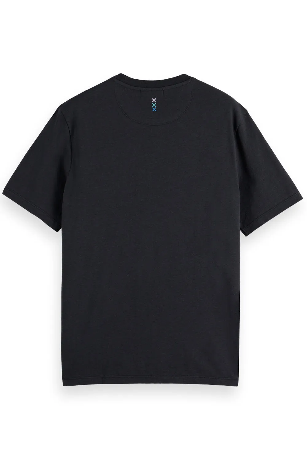 3 CROSSES COTTON-LINEN TEE Washed Black sold by REVOLVR Menswear product image thumbnail 2