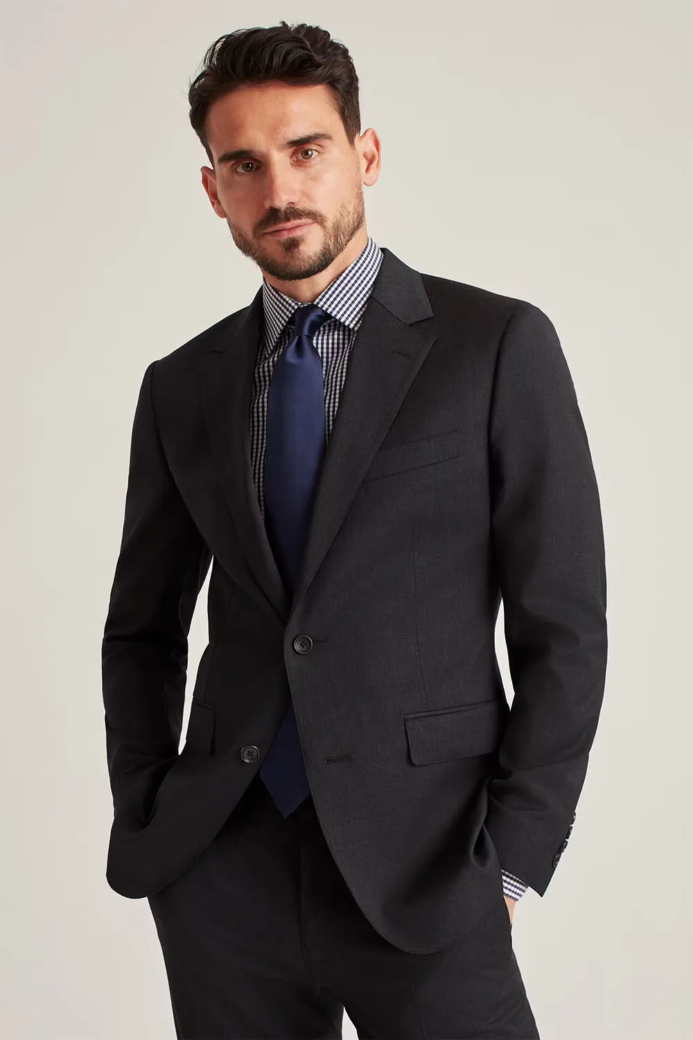 JETSETTER WOOL BLAZER Slim Charcoal sold by REVOLVR Menswear product image thumbnail 2