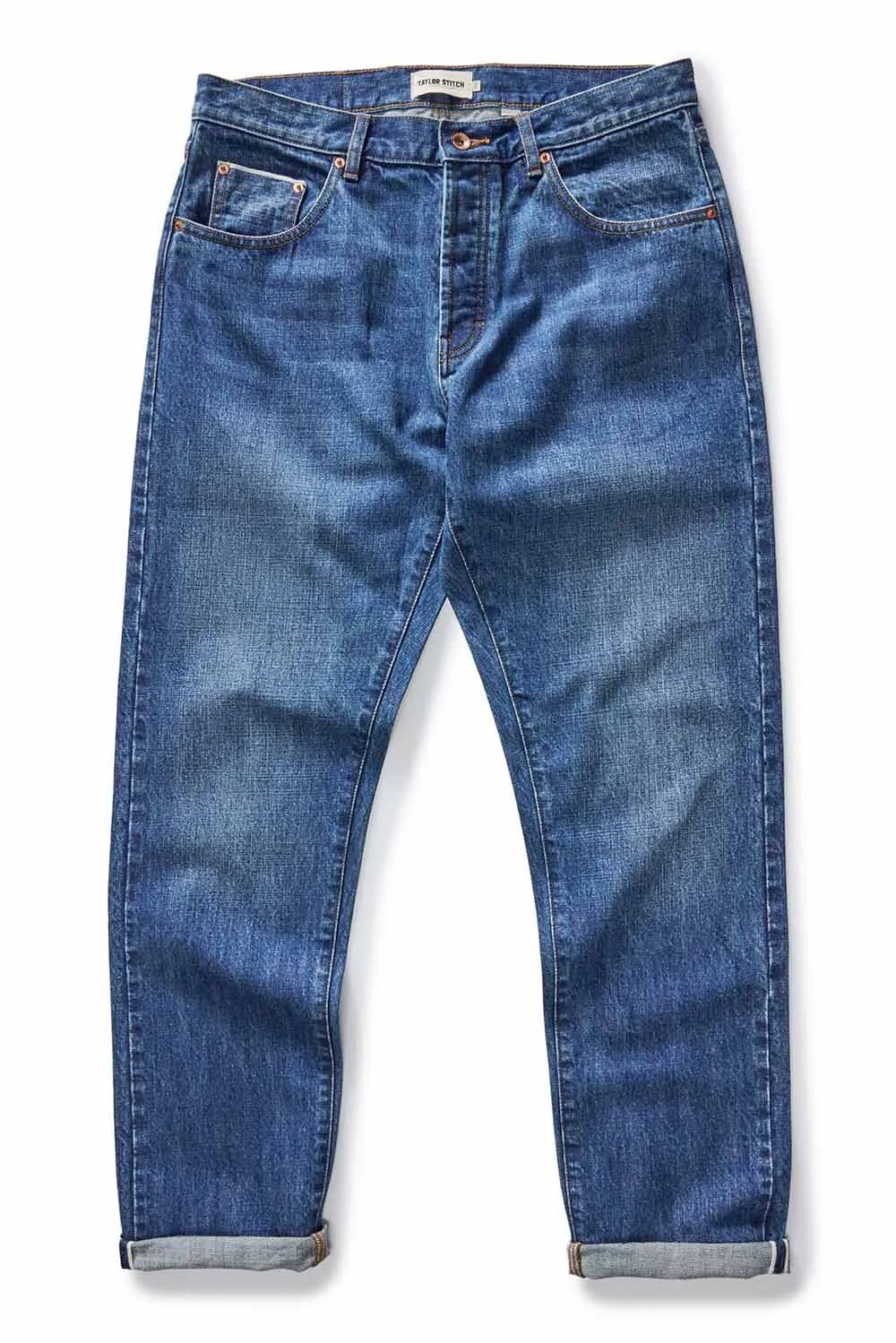 THE DEMOCRATIC JEAN Mid Wash Selvedge sold by REVOLVR Menswear