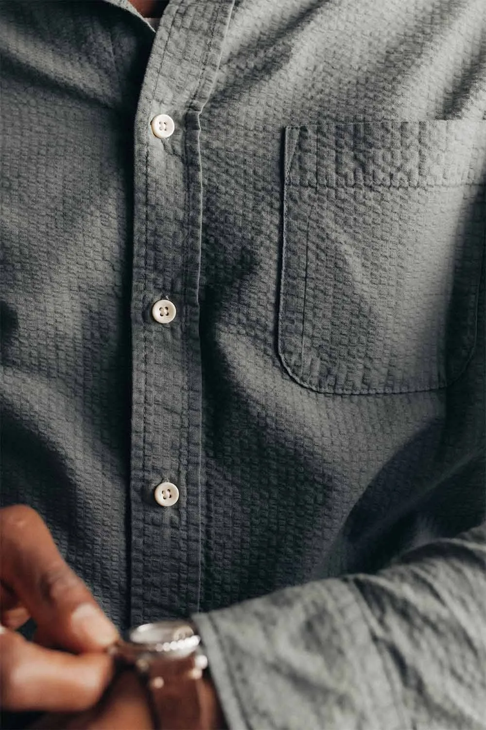 THE JACK Deep Sea Seersucker sold by REVOLVR Menswear product image thumbnail 4