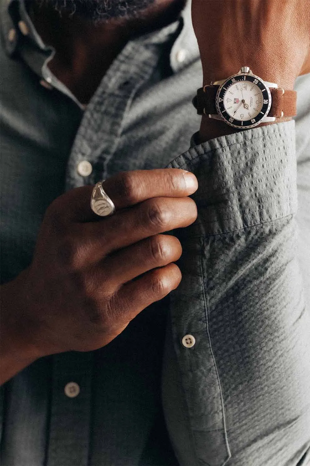 THE JACK Deep Sea Seersucker sold by REVOLVR Menswear product image thumbnail 5