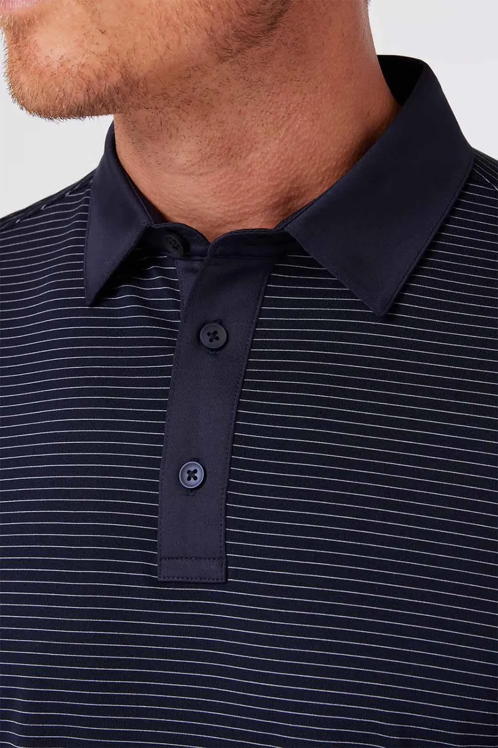 VERSA POLO Navy Lavender Stripe sold by REVOLVR Menswear product image thumbnail 4