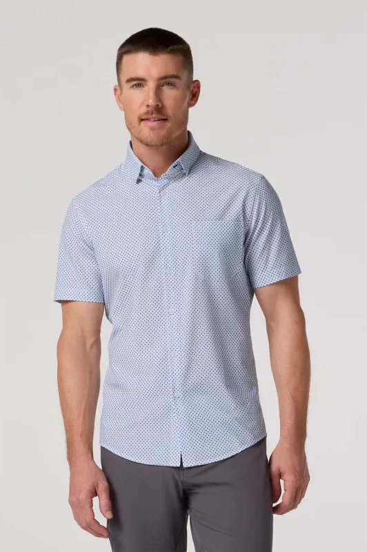 LEEWARD SS Lilac Stacked Hatch sold by REVOLVR Menswear