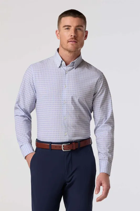 LEEWARD LS Lilac Hatch Mark sold by REVOLVR Menswear