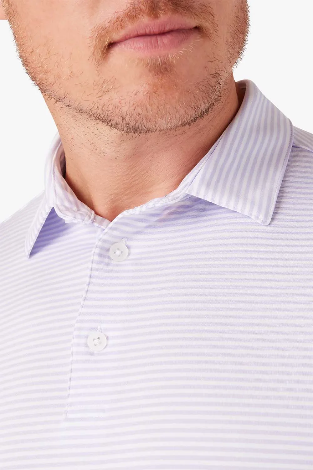 VERSA POLO Lilac Stripe sold by REVOLVR Menswear product image thumbnail 4