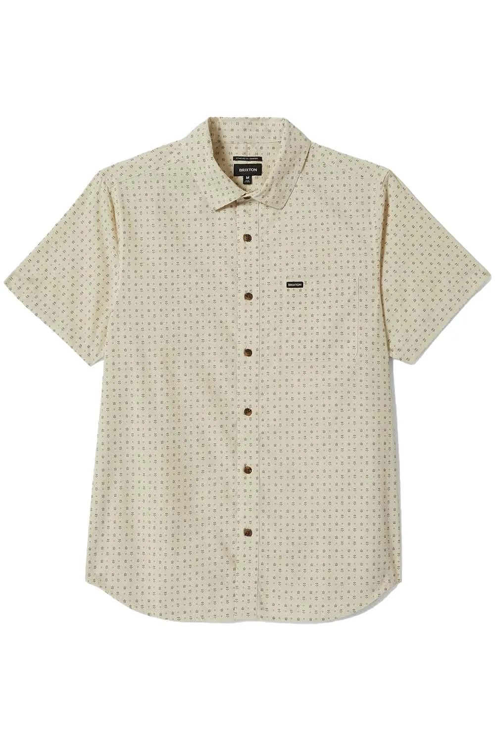 CHARTER PRINT SS Off White/Micro Floral sold by REVOLVR Menswear