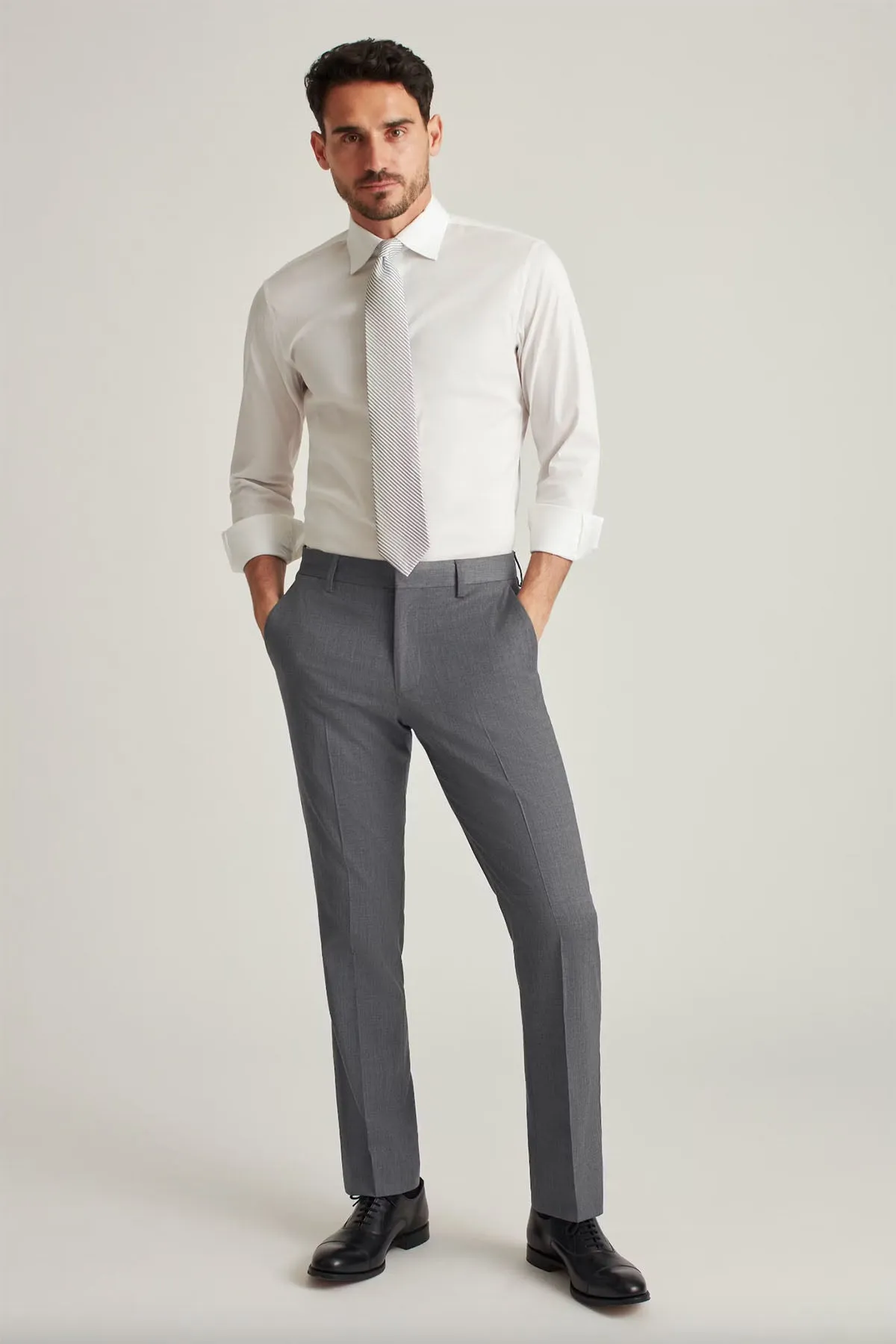 JETSETTER UNHEMMED PANT Slim Grey sold by REVOLVR Menswear product image thumbnail 4