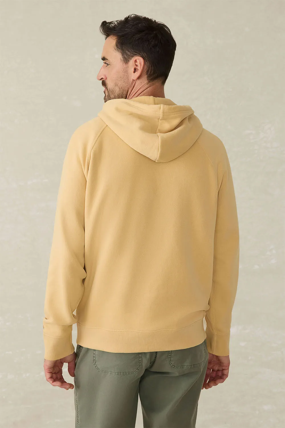 HIGH STANDARD FLEECE HOODIE Sun Yellow sold by REVOLVR Menswear product image thumbnail 2