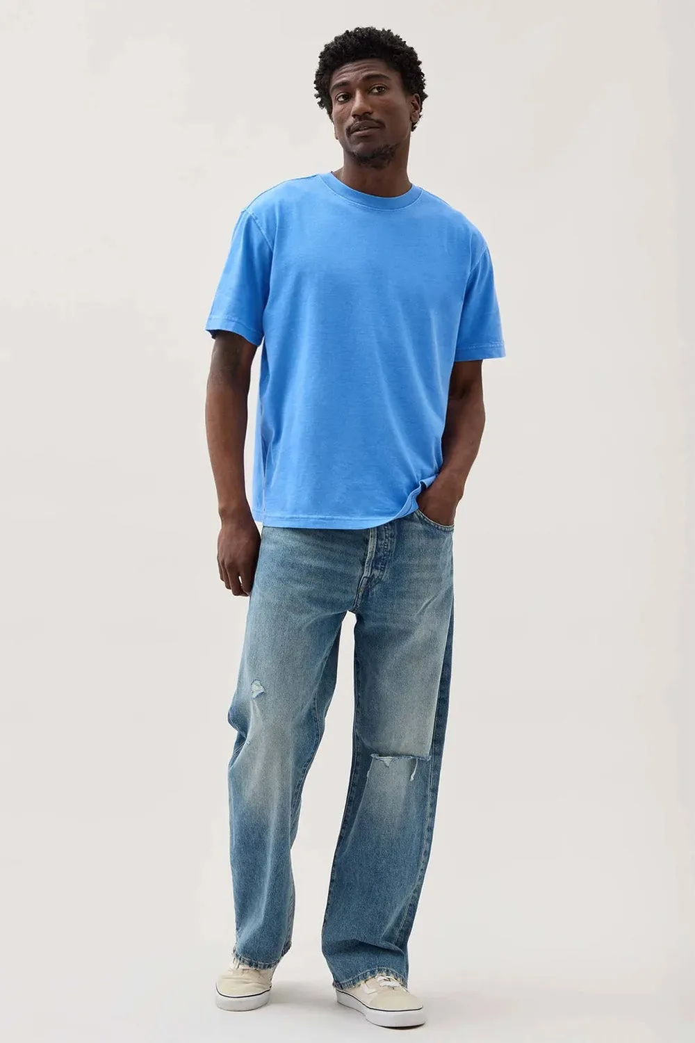 RELAXED SS TEE Pop Blue sold by REVOLVR Menswear product image thumbnail 4