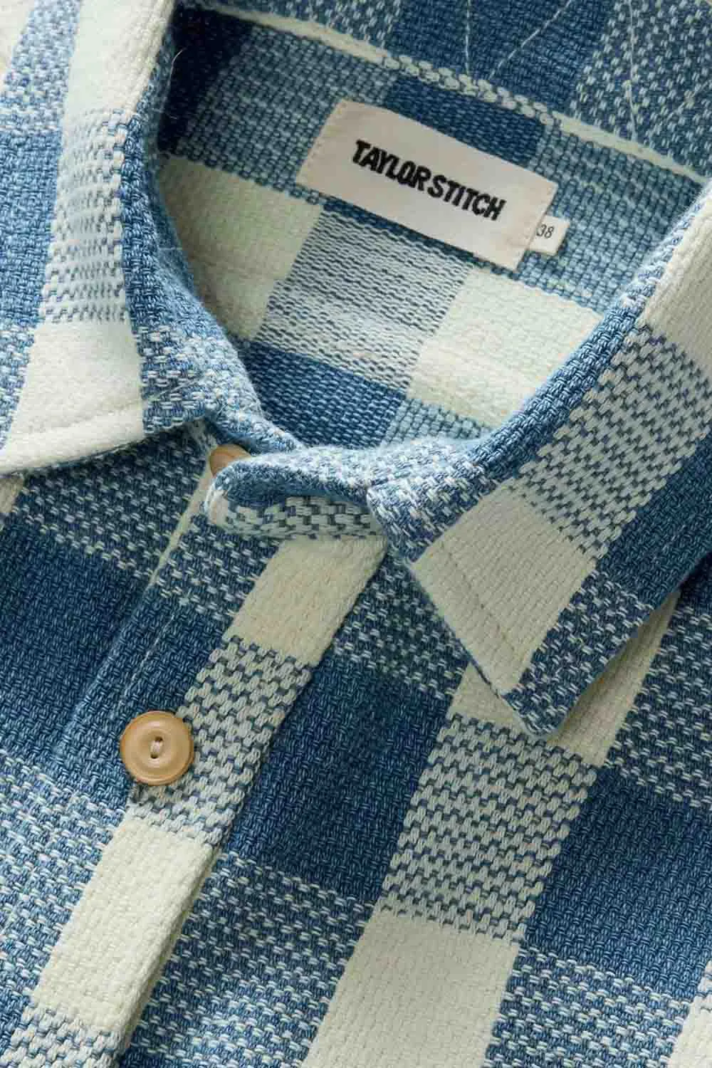 THE DIVISION SHIRT Washed Indigo Check sold by REVOLVR Menswear product image thumbnail 3