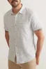 STRETCH SELVAGE SHIRT Blue Mini Stripe sold by REVOLVR Menswear