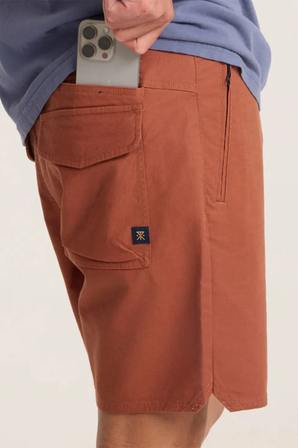 LAYOVER TRAVELER 18" SHORT Ochre Red sold by REVOLVR Menswear product image thumbnail 5