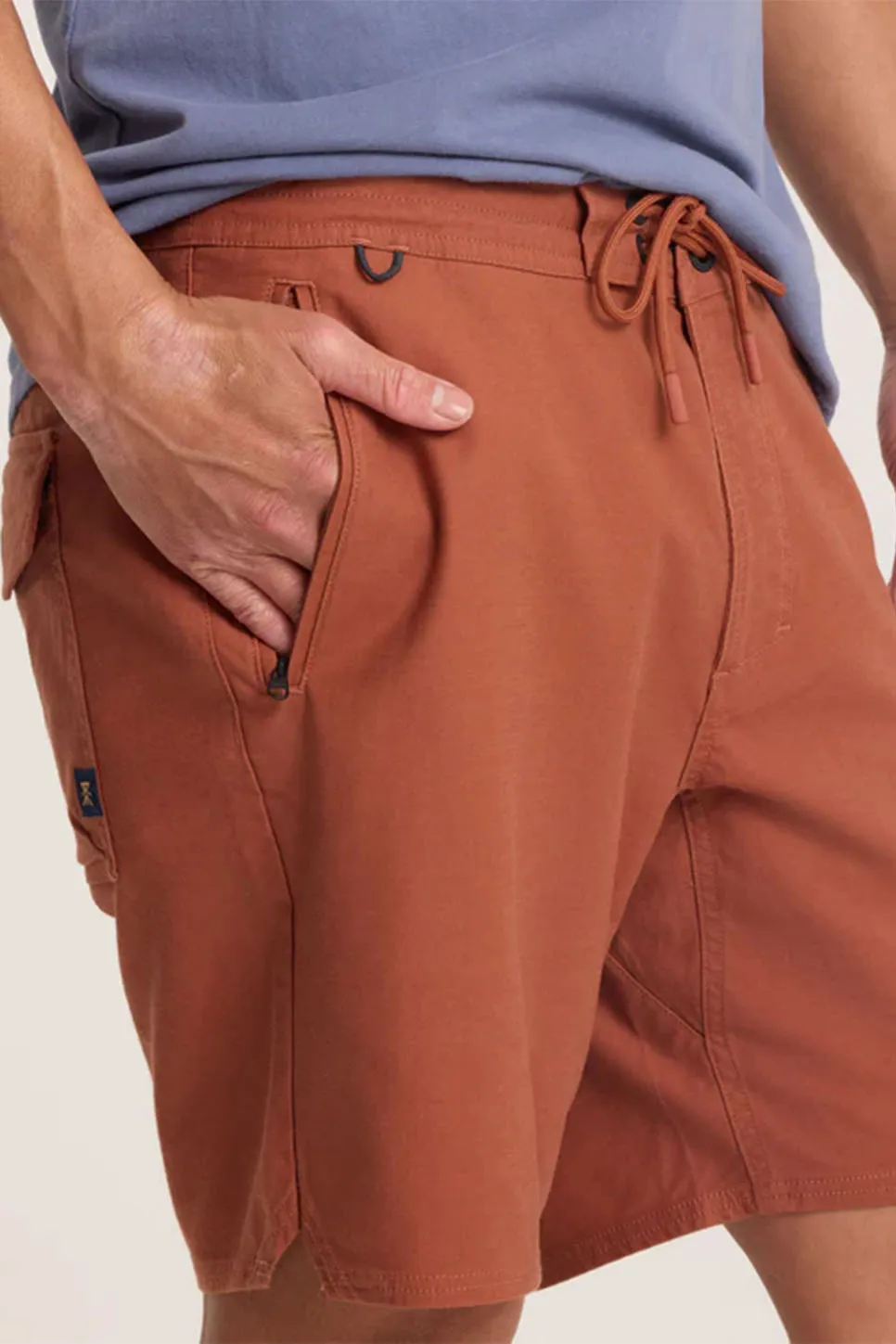 LAYOVER TRAVELER 18" SHORT Ochre Red sold by REVOLVR Menswear product image thumbnail 4