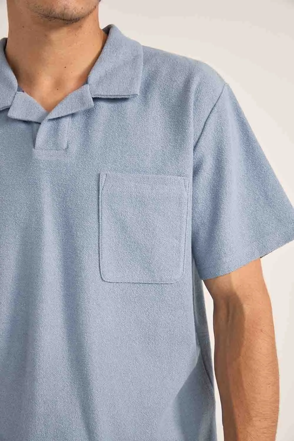 VINTAGE TERRY SS POLO Slate sold by REVOLVR Menswear product image thumbnail 4