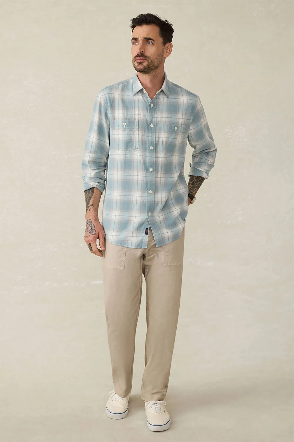 TRIED AND TRUE WORKSHIRT Emerald Coast Plaid sold by REVOLVR Menswear product image thumbnail 5