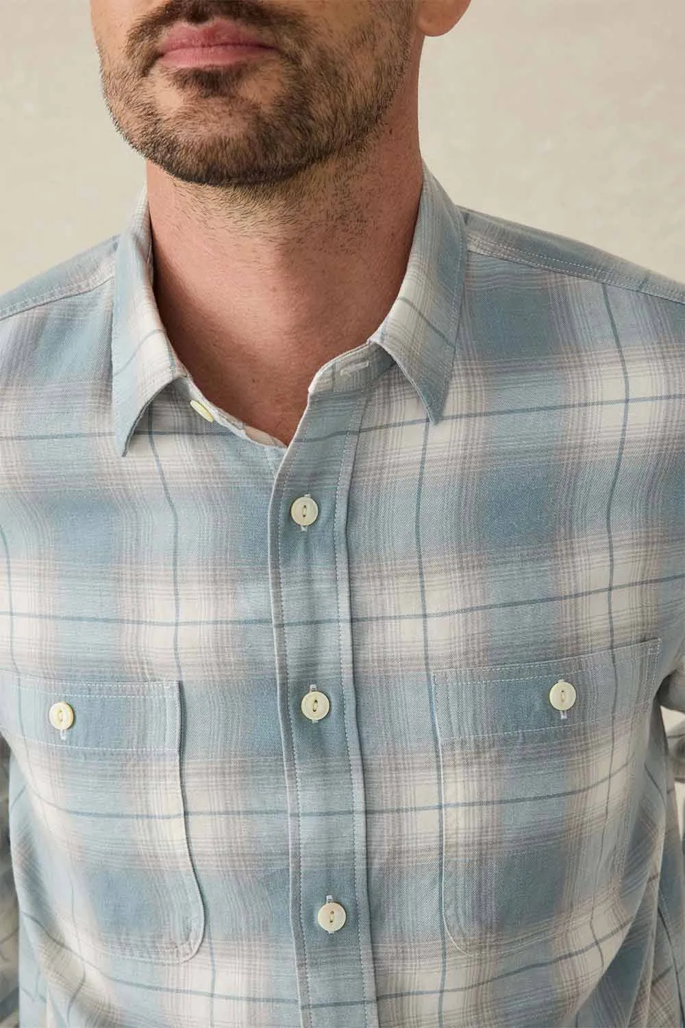 TRIED AND TRUE WORKSHIRT Emerald Coast Plaid sold by REVOLVR Menswear product image thumbnail 4