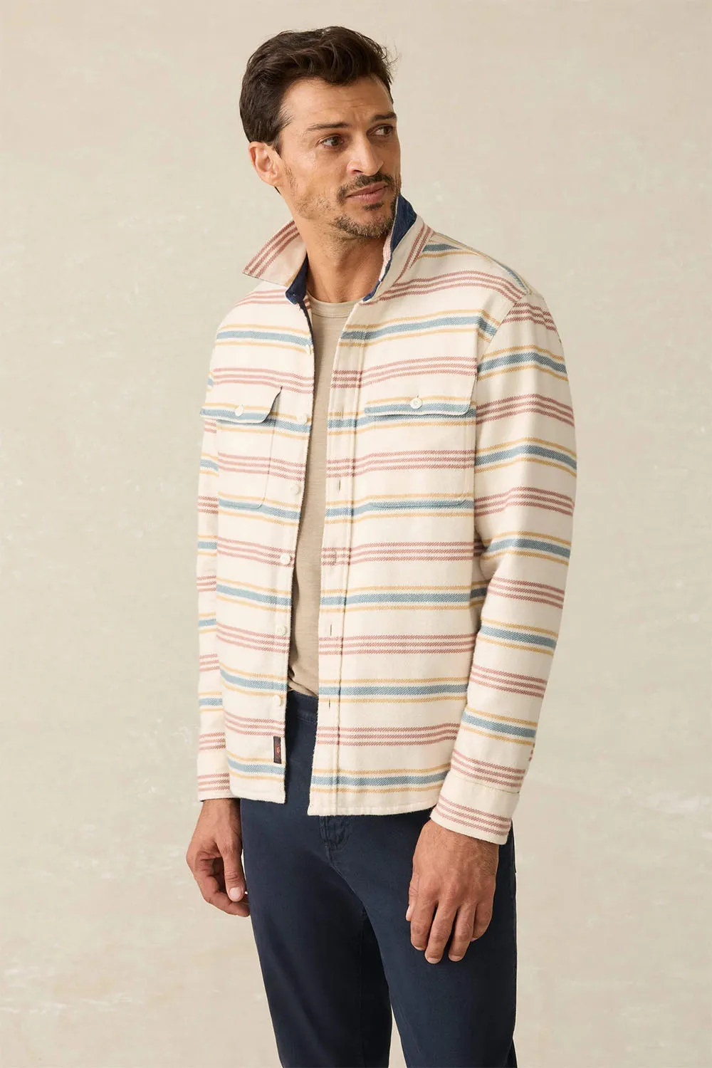 WAVEBREAKER SHIRT Dune Sky Stripe sold by REVOLVR Menswear product image thumbnail 2