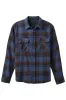 BOWERY LS FLANNEL Bijoue Blue/Pinecone Brown sold by REVOLVR Menswear