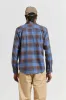 BOWERY LS FLANNEL Bijoue Blue/Pinecone Brown sold by REVOLVR Menswear
