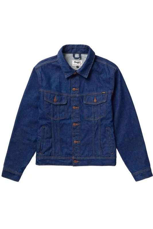 FREEWHEELIN' DENIM JACKET Rinsed Indigo sold by REVOLVR Menswear