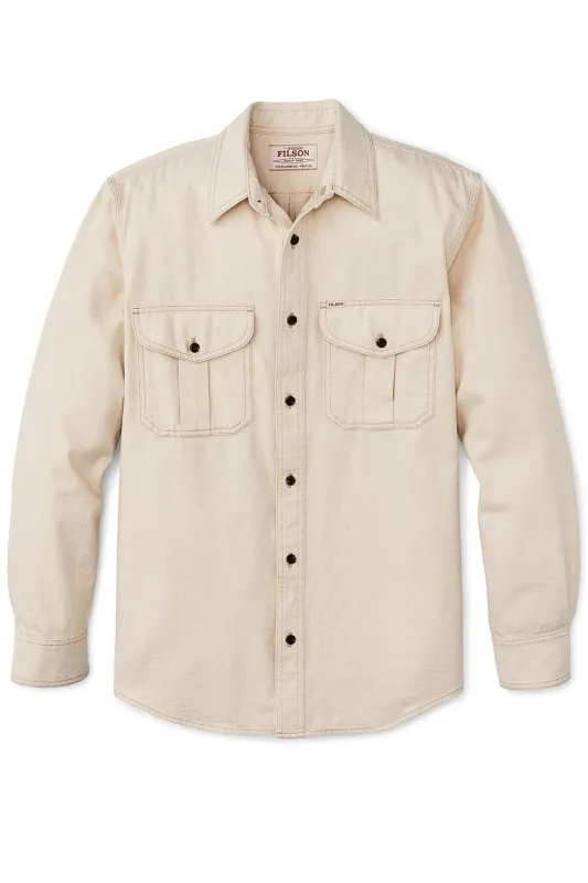 TWILL GUIDE SHIRT Natural Seed sold by REVOLVR Menswear