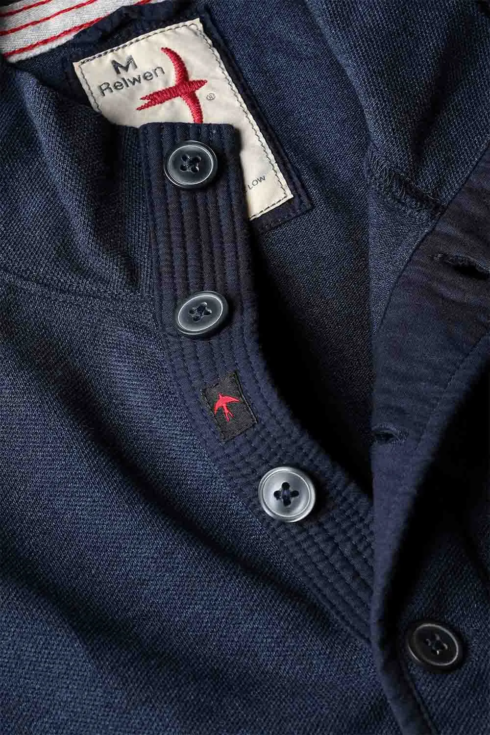 PIQUE BUTTON MOCK Navy sold by REVOLVR Menswear product image thumbnail 2