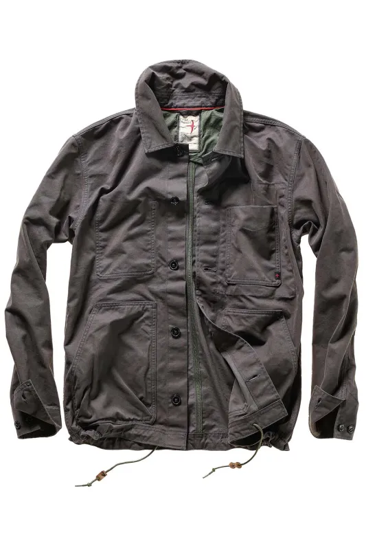 CANVAS CHORE COAT Charcoal sold by REVOLVR Menswear