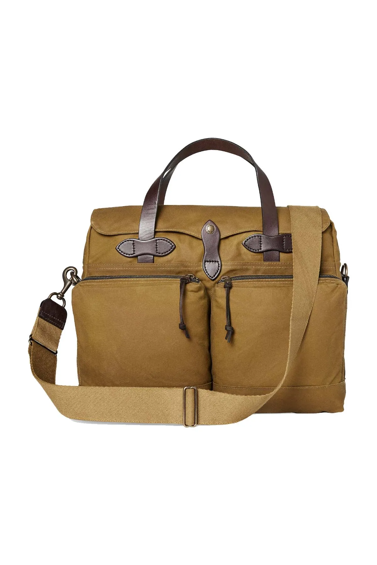 24 HOUR TIN BRIEFCASE Dark Tan sold by REVOLVR Menswear