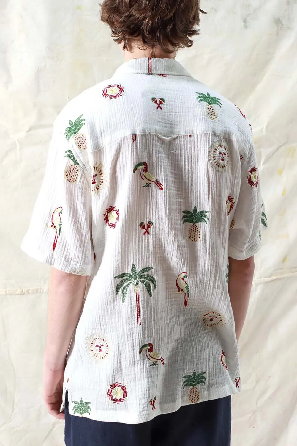STACHIO SS Tropical Embroidery White sold by REVOLVR Menswear product image thumbnail 3