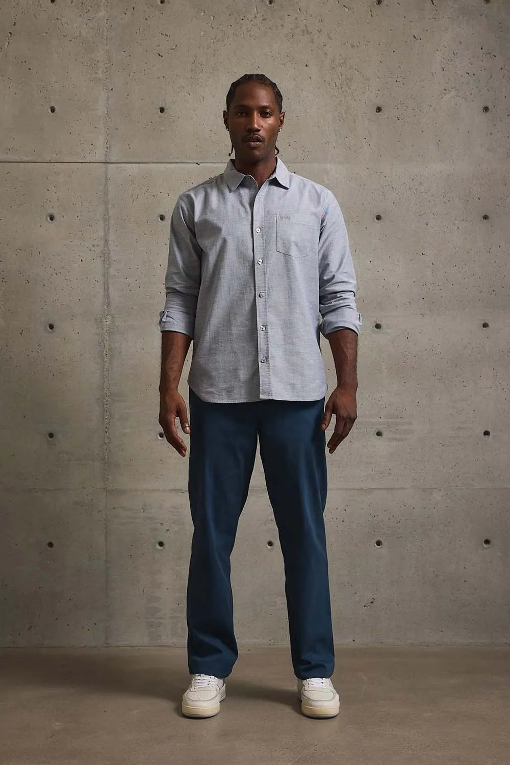 BEDFORD CHINO PANT Navy sold by REVOLVR Menswear