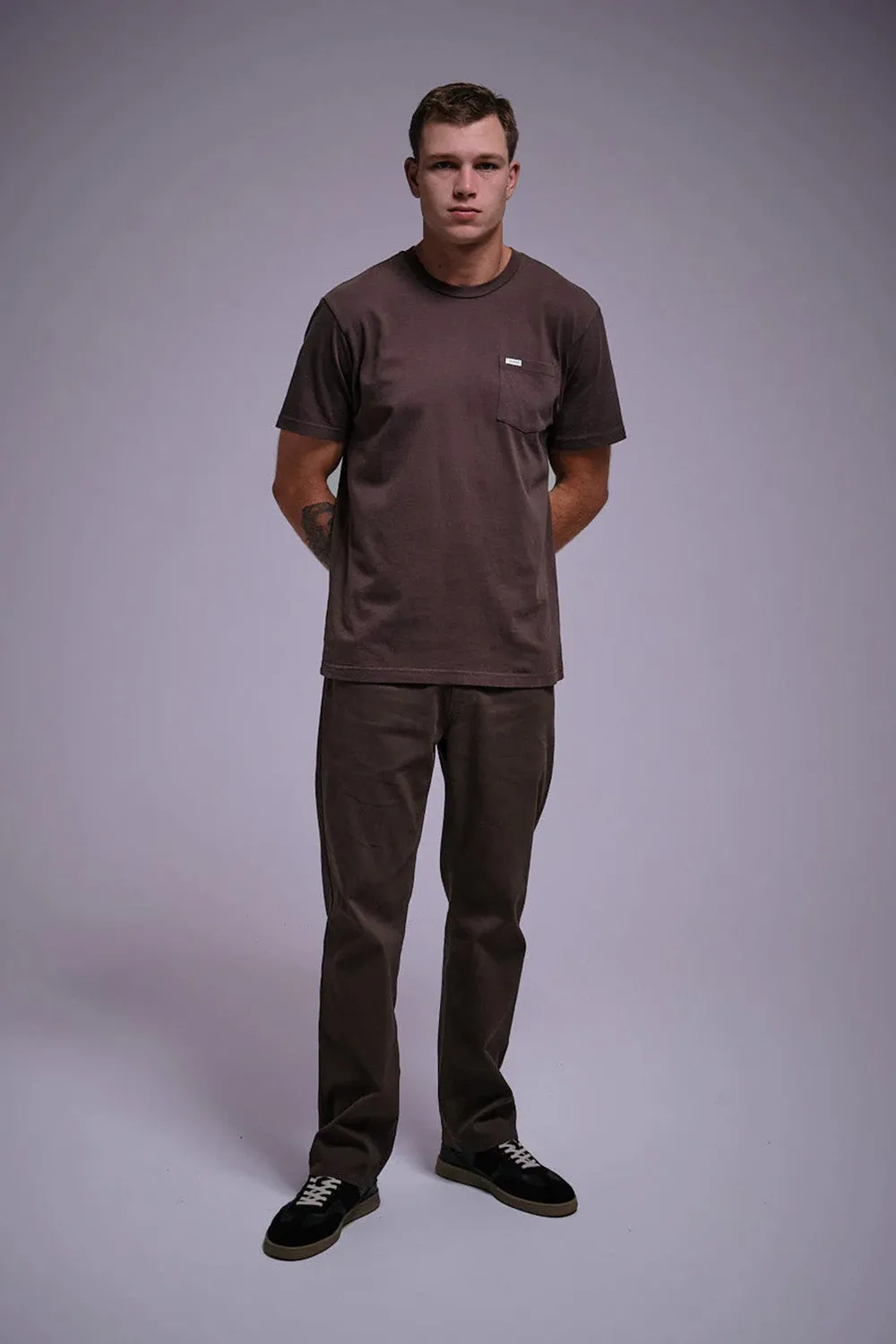 CLASSIC POCKET TEE Bark sold by REVOLVR Menswear product image thumbnail 3