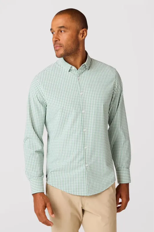 LEEWARD LS Leaf Alamo Gingham sold by REVOLVR Menswear