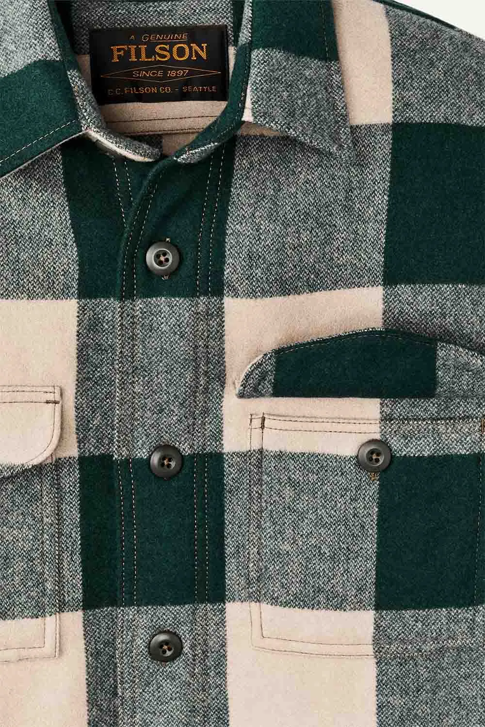 JAC-SHIRT Pine/Beige Check sold by REVOLVR Menswear product image thumbnail 4