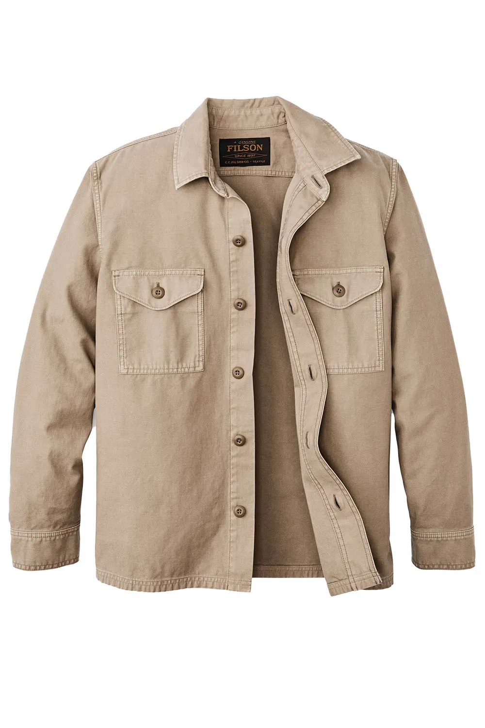 FIELD JAC-SHIRT Gray Khaki sold by REVOLVR Menswear product image thumbnail 2