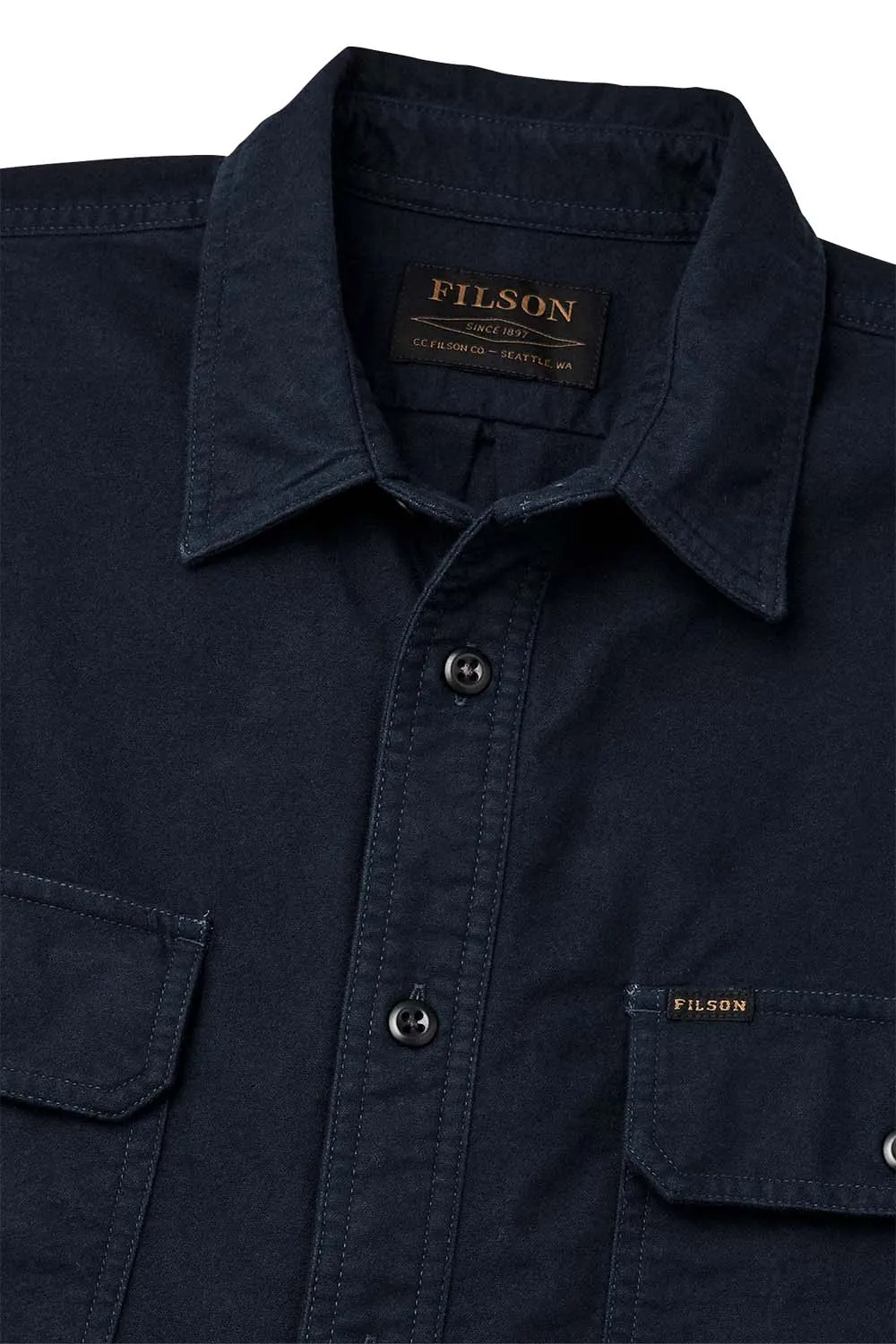 FIELD FLANNEL SHIRT Nightblue sold by REVOLVR Menswear product image thumbnail 3