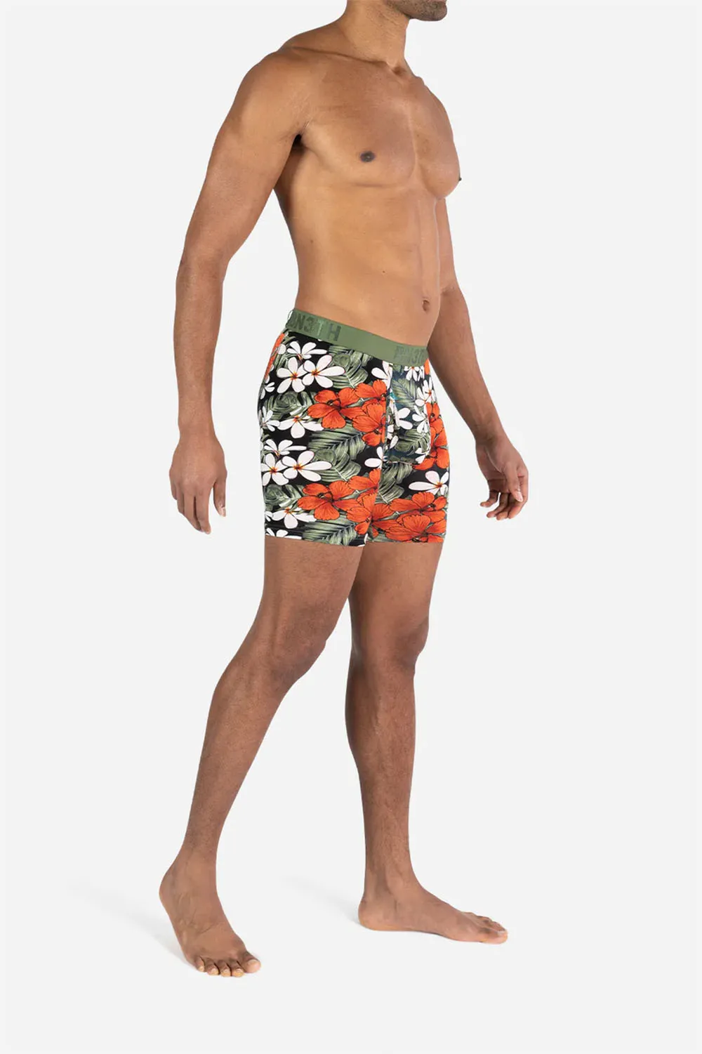 CLASSIC BOXER BRIEF WITH FLY Hibiscus Paradise Indo sold by REVOLVR Menswear product image thumbnail 3