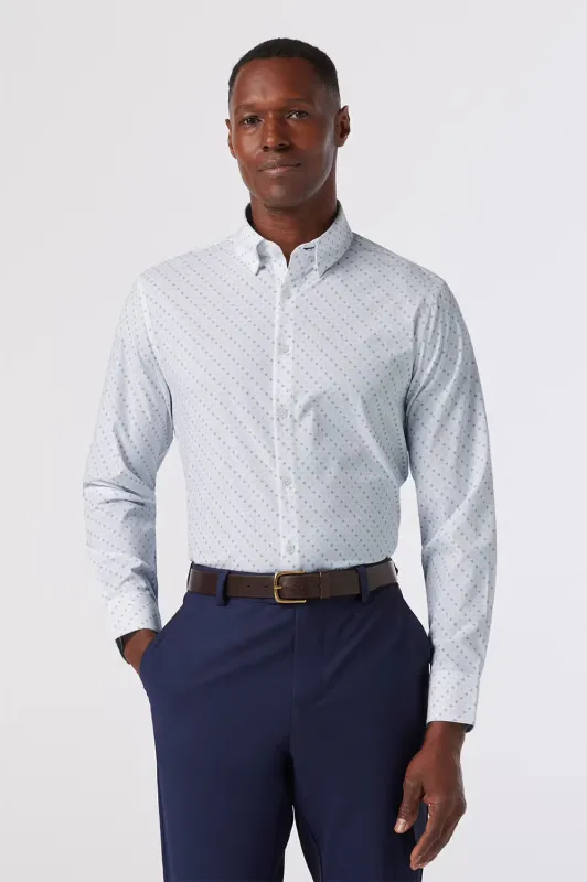 LEEWARD LS White Dot Geo sold by REVOLVR Menswear