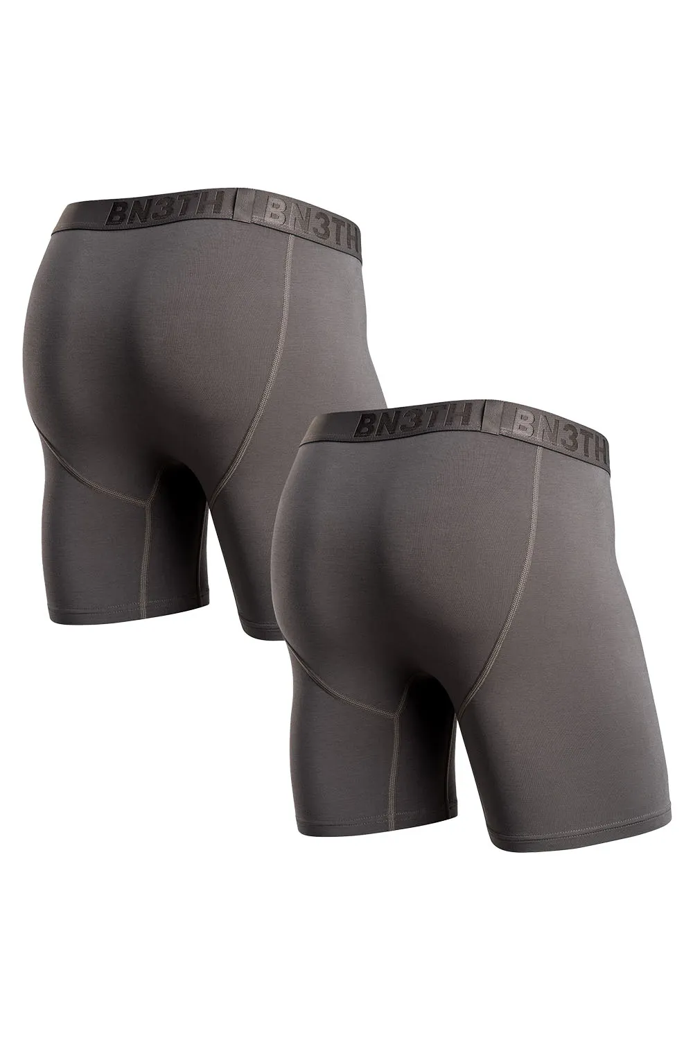 CLASSICS BOXER BRIEF WITH FLY 2 PACK Gargoyle/Gargoyle sold by REVOLVR Menswear product image thumbnail 2