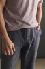 THE APRES PANT Navy Linen Tweed sold by REVOLVR Menswear