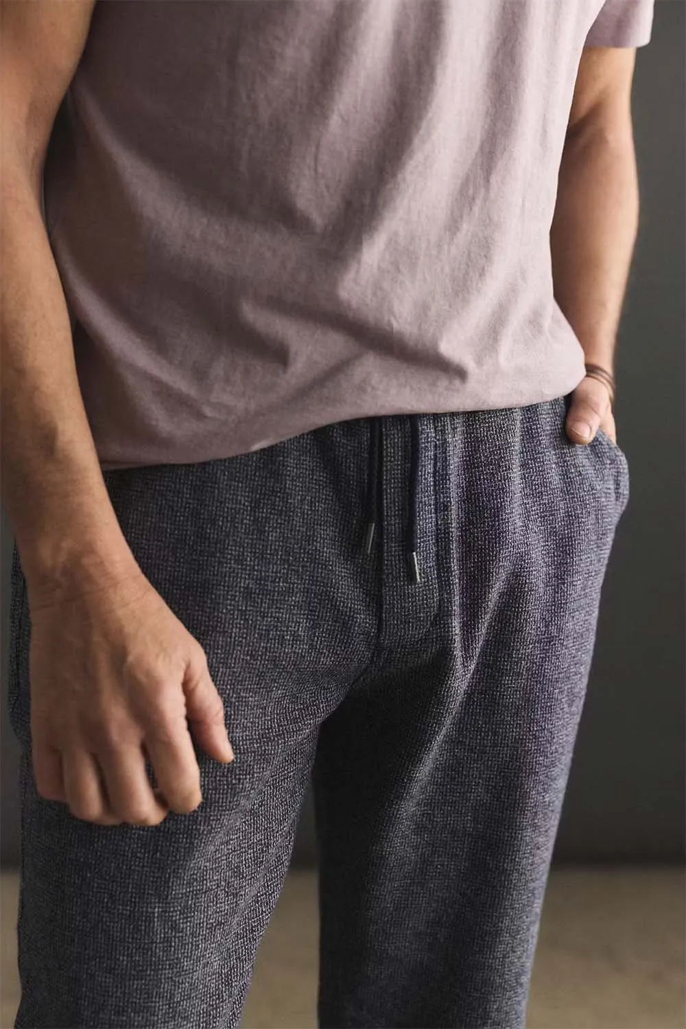 THE APRES PANT Navy Linen Tweed sold by REVOLVR Menswear product image thumbnail 3