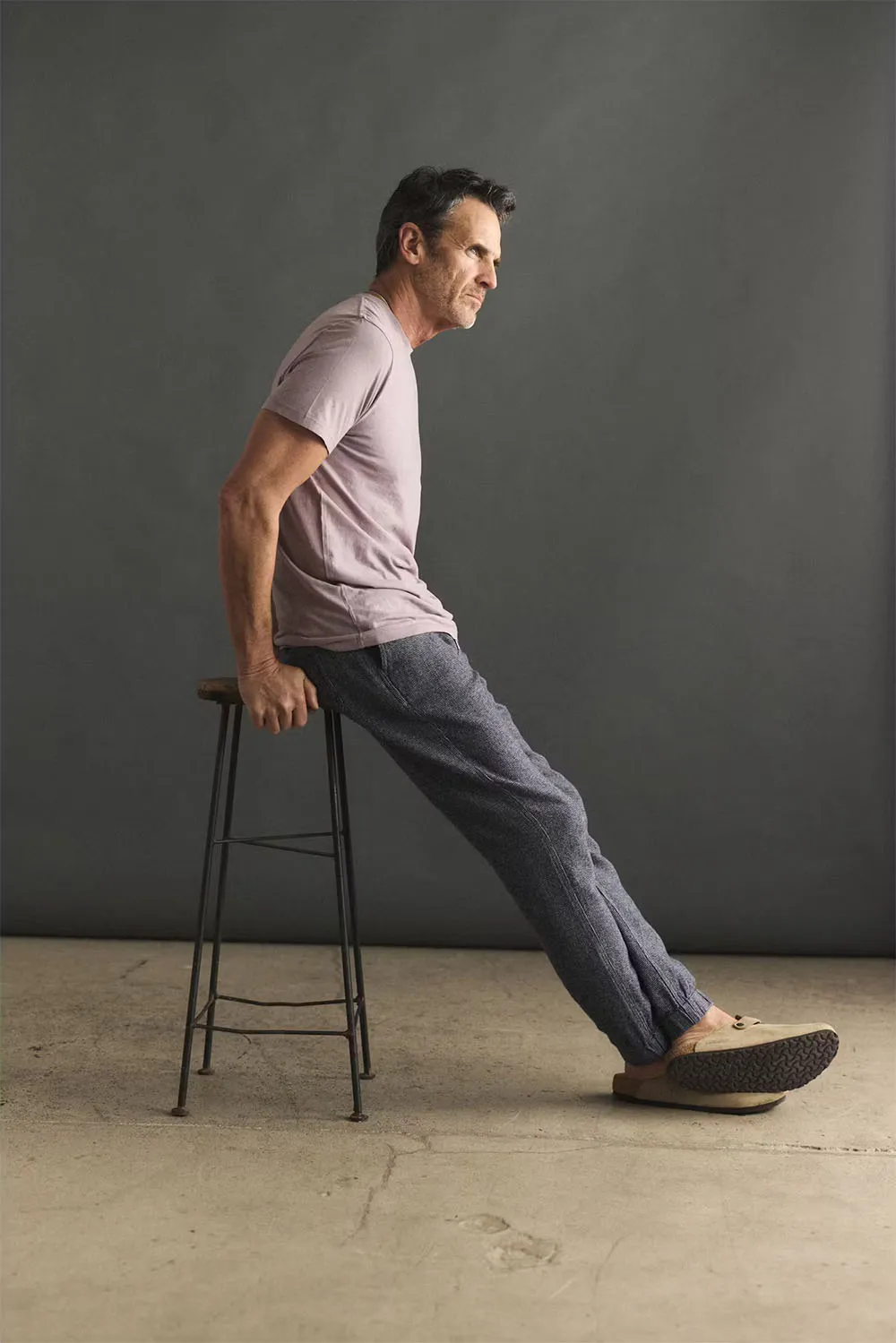 THE APRES PANT Navy Linen Tweed sold by REVOLVR Menswear product image thumbnail 2